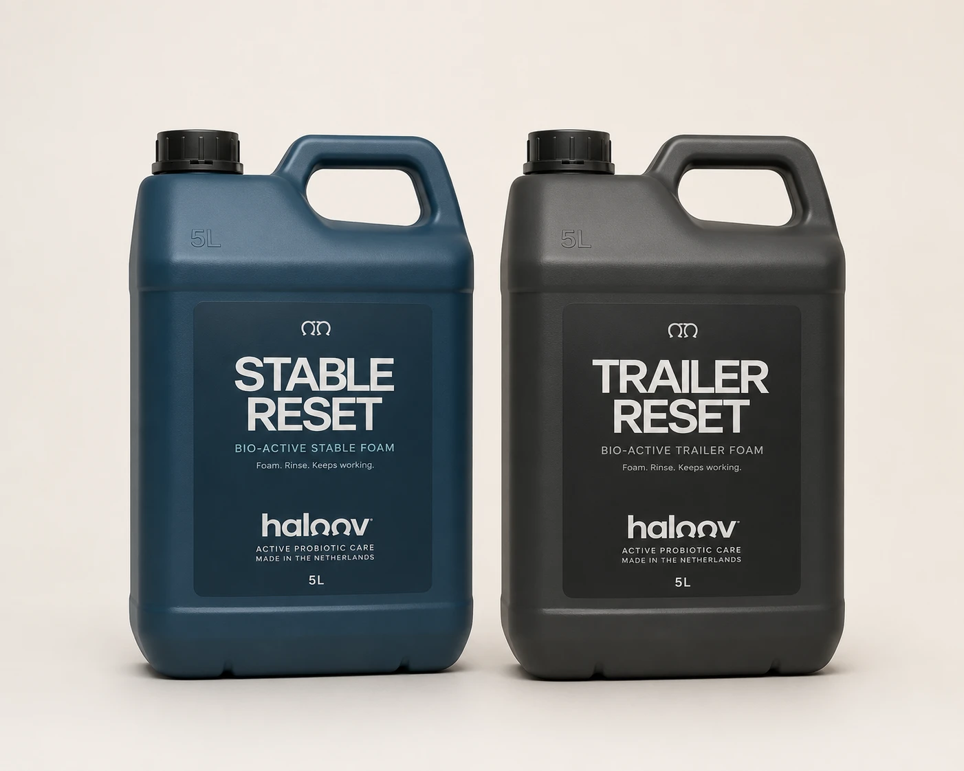 HALOOV Stable Reset en Trailer Reset in jerrycans van 5 liter
